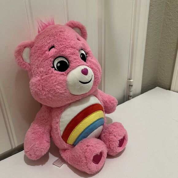 Care Bears CHEER BEAR Plush Stuffed Animal Rainbow Pink 13" Toy 2020 - Picture 4 of 10